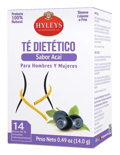 Vista 9 de Hyleys Dieter's Tea con sabor a bayas de acai – 14 bolsas de té – Té adelgazante para adelgazar y limpiar desintoxicante