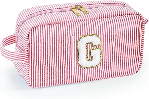 Vista 9 de Bonita bolsa grande de cosméticos de viaje, neceser con cremallera, bolsa de almacenamiento de maquillaje, bolsa de viaje, fiesta, boda, artículos