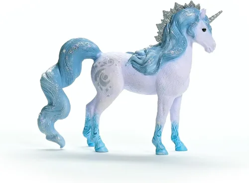 Vista 4 de Schleich Bayala - Juguete de unicornio fluido para niñas y niños, figura de caballo de fantasía azul para niños a partir de 5 años