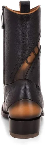 Vista 5 de Cuadra Botas para hombre en cuero genuino negro