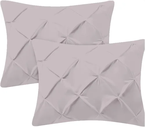 Vista 20 de Kotton Culture Juego de 2 fundas de almohada plisadas de 24 x 24 pulgadas, fundas de almohada decorativas, 100% algodón egipcio de 600 hilos, aptas