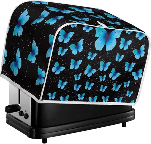Vista 6 de Dolyues Cubierta para tostadora de pan de 2 rebanadas, bolsa de almacenamiento de polvo, cubierta de electrodomésticos pequeños, cubierta de horno