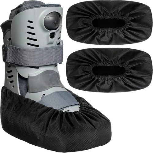 Vista 14 de Shyyween 2 piezas de fundas para botas de caminar Air Cam para fracturas médicas, fundas impermeables para botas de yeso, fundas para zapatos