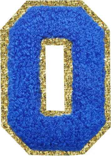 Vista 135 de 3Pcs Letter Patches Varsity Glitters Chenille,SPRT Iron on Blue Letter Patch,Alphabet Cloth Patch for Team Costume Decoration 3.1in Height S