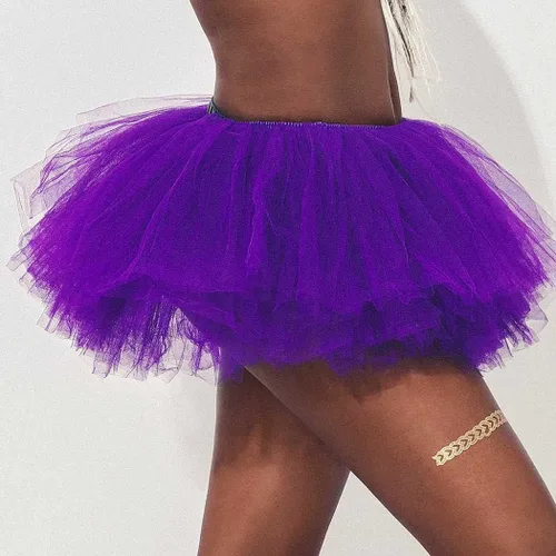 Vista 36 de REETAN Falda tutú de ballet de 6 capas de tul corto tutús para mujer