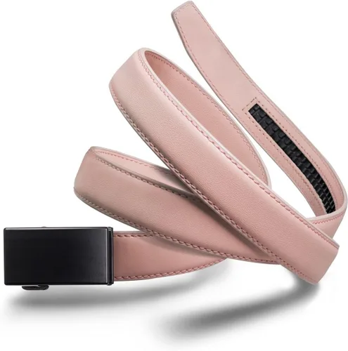 Vista 26 de Mission Belt Cinturón de trinquete de cuero para mujer, colección de cuero de 1.181 in oro/cuero negro