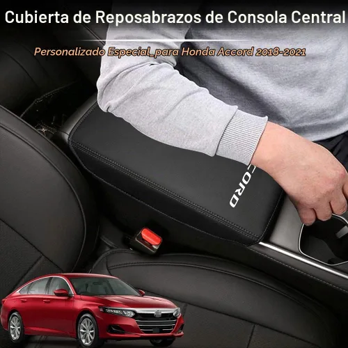 Vista 2 de LEXLEY Funda de Caja de Reposabrazos Almohadilla de Consola Central Impermeable Antiarañazos Cubiertas Protectoras de Cuero Para Honda Accord 2018