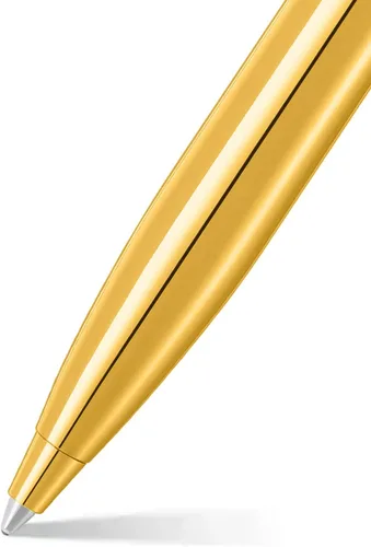 Vista 2 de Sheaffer 100 9372 Brillante PVD Gold Pen con PVD Chapado en Oro Bordes (Ballpoint)