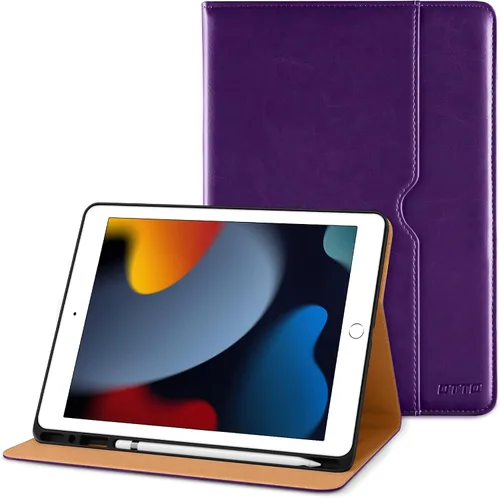 Vista 15 de DTTO Funda para iPad de 9ª/8ª/7ª Generación de 10.2 Pulgadas 2021/2020/2019, Funda de Soporte Folio Empresarial de Cuero Premium con Soporte