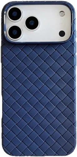 Vista 7 de Funda diseñada para iPhone, funda con patrón de tejido de color sólido (iPhone 11, negro)