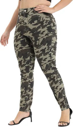 Vista 5 de Gboomo Pantalones ajustados y cónicos para mujer, talla grande, cómodos, elásticos, de cintura alta