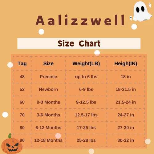 Vista 6 de Aalizzwell Falda para bebé recién nacida, traje de Halloween