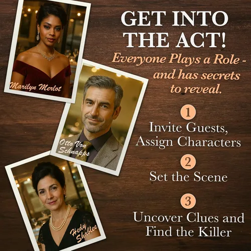 Vista 7 de Murder Mystery Party, A Taste for Wine & Murder, Murder Mystery Party Game to Host Your Own Murder Mystery Night