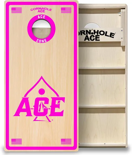 Vista 9 de CornholeAce ACE PRO Professional Cornhole Boards - No Bounce! Triple Wide Legs, 3/4" Baltic Birch Plywood, Handles, Regulation Size (4x2ft)