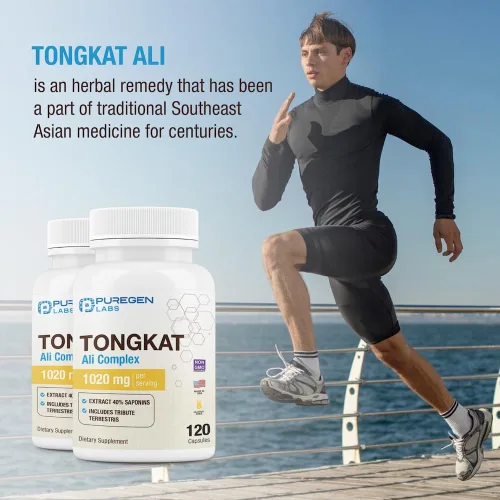 Vista 6 de Puregen Labs - Extracto de Tongkat Ali 200 a 1 para hombres, 1020 mg por porción, [alta potencia] Total de 240 cápsulas – Apoyo a la salud masculina