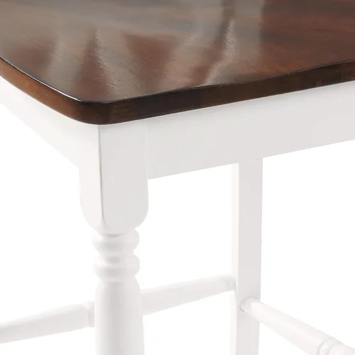 Vista 9 de Crosley Furniture Shelby Wood X - Juego de 2 taburetes de bar con altura trasera