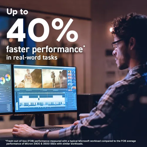 Vista 3 de Crucial T705 PCIe Gen5 NVMe SSD de 1 TB, hasta 13,600 MB/s, TLC NAND, compatible con Intel y Ryzen, para juegos intensivos y almacenamiento de alta