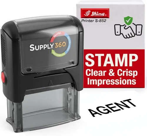 Vista 11 de Imprint 360 AS-IMP1001 - Copia Client S, sello de goma autoentintado de calidad comercial resistente, tinta roja, tamaño de impresión de 9/16" x