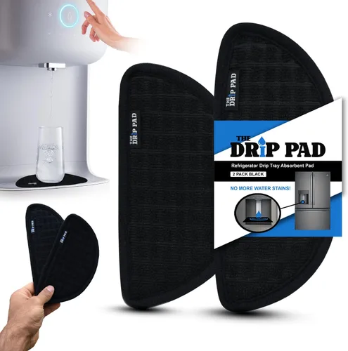 Vista 8 de Recogedor de goteo para refrigerador para bandeja de agua, protege la bandeja dispensadora de hielo y agua de derrames, acumulación de minerales