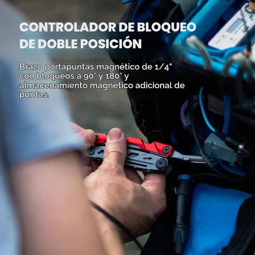 Vista 7 de True Utility TI - Multiherramienta de bolsillo de bloqueo, kit de herramientas 8 en 1, marco de nitruro de titanio, activo EDC todo en uno