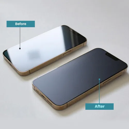 Vista 3 de Protector de pantalla mate antideslumbrante para iPhone SE 3/SE 2/8/7/6 [paquete de 3] película de EPU PET resistente a la rotura, antihuellas