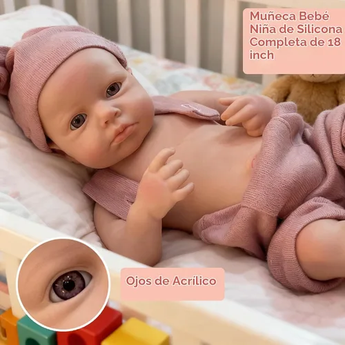 Vista 2 de OtardDolls Muñeca de bebé reborn de 18 pulgadas Muñecas de bebé reborn realistas Muñecas de silicona completas Muñecas de bebé recién nacidas