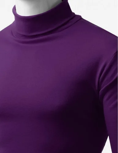 Vista 3 de Camiseta de cuello alto de doble manga larga para hombre