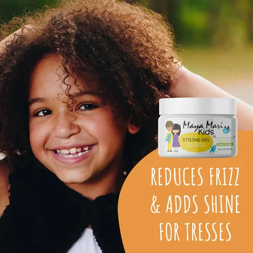 Vista 9 de Maya Mari Juego de cabello rizado para niños para bobinas, rizos y control del encrespamiento: champú 2 en 1, acondicionador sin enjuague y gel