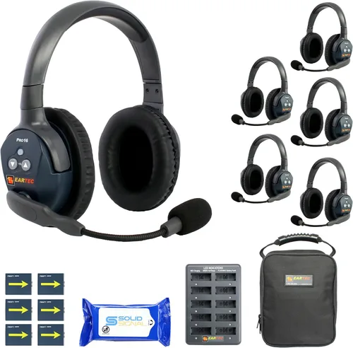 Vista 8 de Eartec Ultralite PRO16 - Sistema de auriculares de intercomunicación inalámbricos para 2 usuarios, largo alcance 1/2 milla, dúplex completo manos