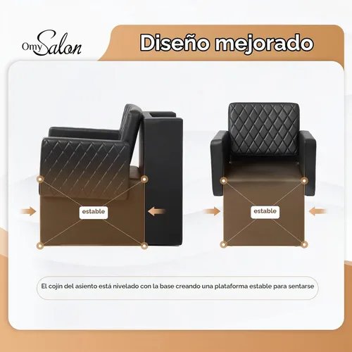 Vista 4 de OmySalon Sillas secadoras para salón, silla profesional de secador de pelo apta para secadora con capucha, asiento extra ancho, muebles