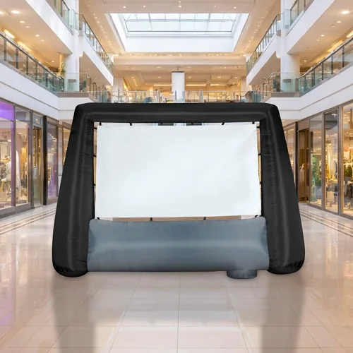 Vista 5 de Gemmy Pantalla de cine inflable, negro/gris/blanco