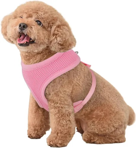 Vista 20 de MoNiBloom Arnés para perro de tamaño pequeño, chaleco acolchado suave para cachorros para caminar, correr, entrenar - negro, XS