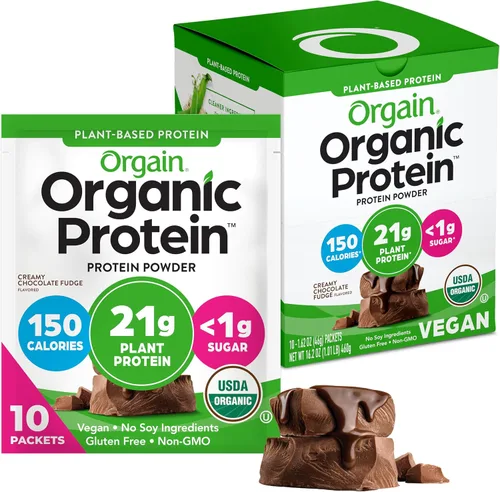 Vista 17 de Orgain - Proteína vegana orgánica en polvo, pastel de cumpleaños - 21g de proteína a base de plantas, 7g de fibra prebiótica, bajo en carbohidratos