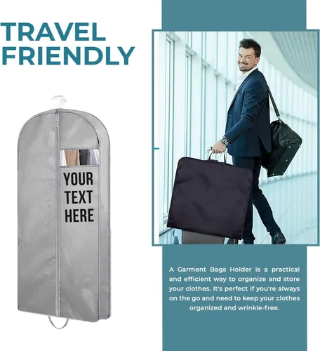 Vista 12 de Personalized Passion Bolsas de ropa para hombres y mujeres, tamaño perfecto de 60 pulgadas, funda de traje para viajes y almacenamiento, bolsa