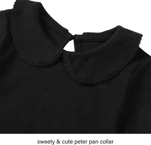 Vista 3 de ROMPERINBOX Mameluco básico de manga corta con cuello de Peter Pan para bebé niña de 0 a 24 meses