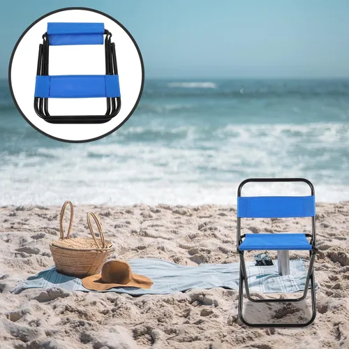 Vista 6 de STOBAZA Silla de camping pequeña y plegable ligera, portátil, para exteriores, diseño ergonómico, fácil almacenamiento y transporte para pesca