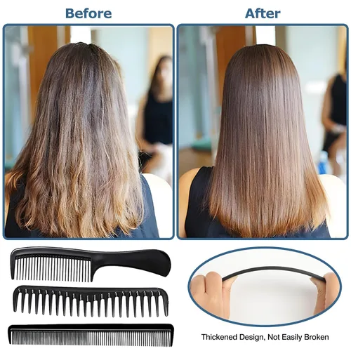 Vista 4 de Juego de 10 peines de peinado profesional, paquete variado para todo tipo de cabello y estilos