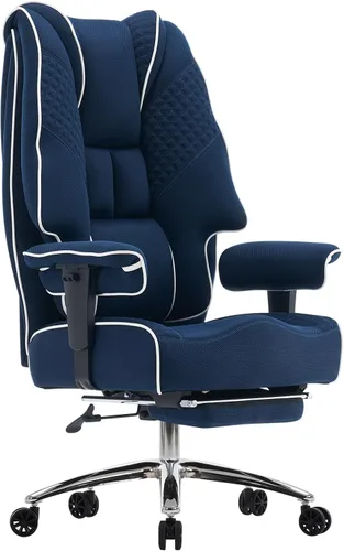 Vista 9 de EXCEBET Silla de oficina grande y alta con reposapiés, silla de oficina ejecutiva de piel sintética con respaldo alto de 400 libras, sillas