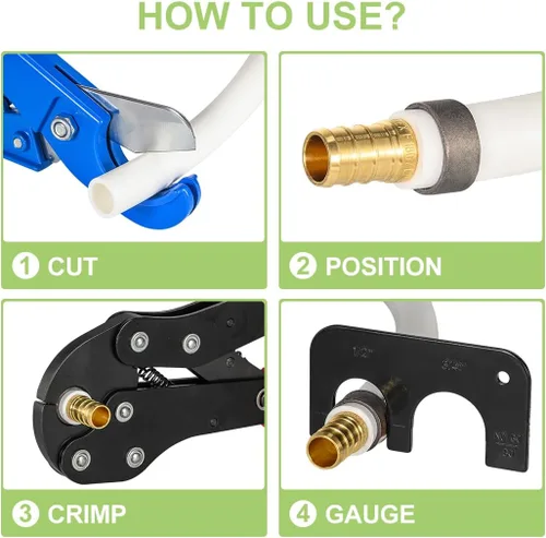 Vista 6 de Paquete de 2 adaptadores hembra Pex X 1 pulgada FIP de 1 pulgada, tubo Pex de 1 pulgada a rosca hembra NPT de 1 pulgada, puerto completo, sin plomo