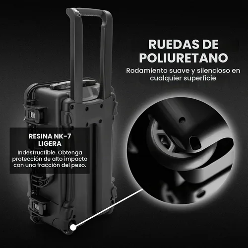 Vista 2 de Nanuk 935 - Maletín rígido impermeable con ruedas vacío Negro