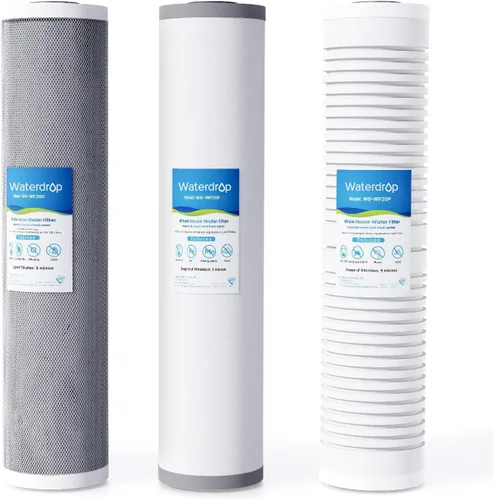 Vista 10 de Waterdrop Filtro de Agua para Toda la Casa, Filtro de Carbón, Cartucho de Filtro Reductor de Hierro y Manganeso, Reemplazo para Cualquier Sistema