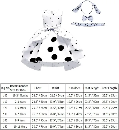 Vista 7 de IMEKIS Kids Girls Dalmatian Costume White Dress with Headband Tail Halloween Cosplay Toddler Baby Birthday Outfit Photo Shoot