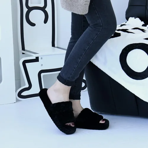 Vista 5 de Pantuflas de casa con punta abierta para mujer, espuma viscoelástica, dos bandas acogedoras para mujer, pantuflas de interior, cómodas, mullidas