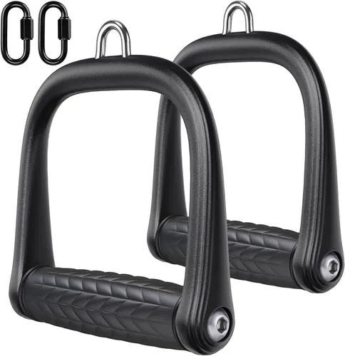 Vista 11 de BeneLabel Accesorio de cable con mango en D, accesorios de cable para gimnasio, agarre antideslizante y cómodo, mango de aleación de aluminio