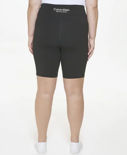 Vista 4 de Calvin Klein Pantalón corto de ciclismo deportivo Performance para mujer Plus