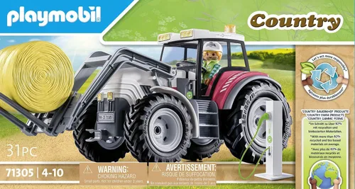 Vista 4 de Playmobil Tractor grande con accesorios