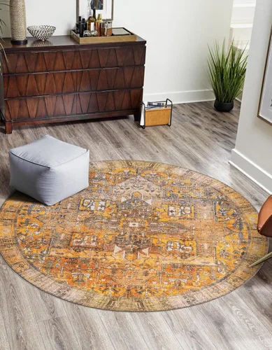 Vista 15 de Unique Loom Timeless Collection - Alfombra de área - Peter (2' x 3' 1" ovalada, beige/marfil)
