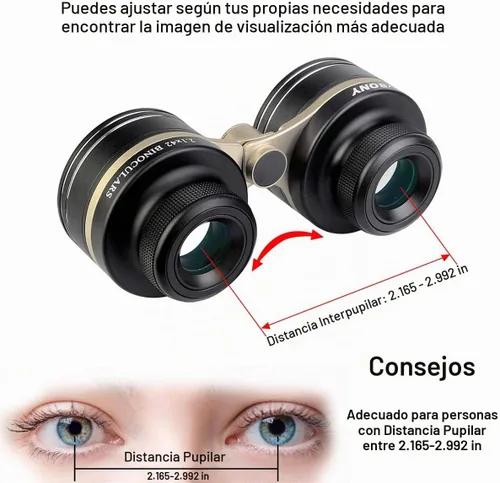 Vista 3 de SVBONY SV407 Astronomía Binoculares 0.083x1.654 in, gran angular para observar estrellas for Star and Constellations Viewing, 26° Field of View