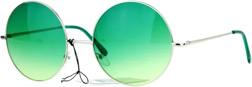 Vista 6 de Hippie Groovy Gradient Oversize Anteojos de sol redondos Lennon grandes