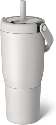 Vista 22 de BrüMate Resa - Vaso de viaje 100% a prueba de fugas de 25 onzas con asa y pajilla, popote SoftSip flexible, funda de silicona para mayor
